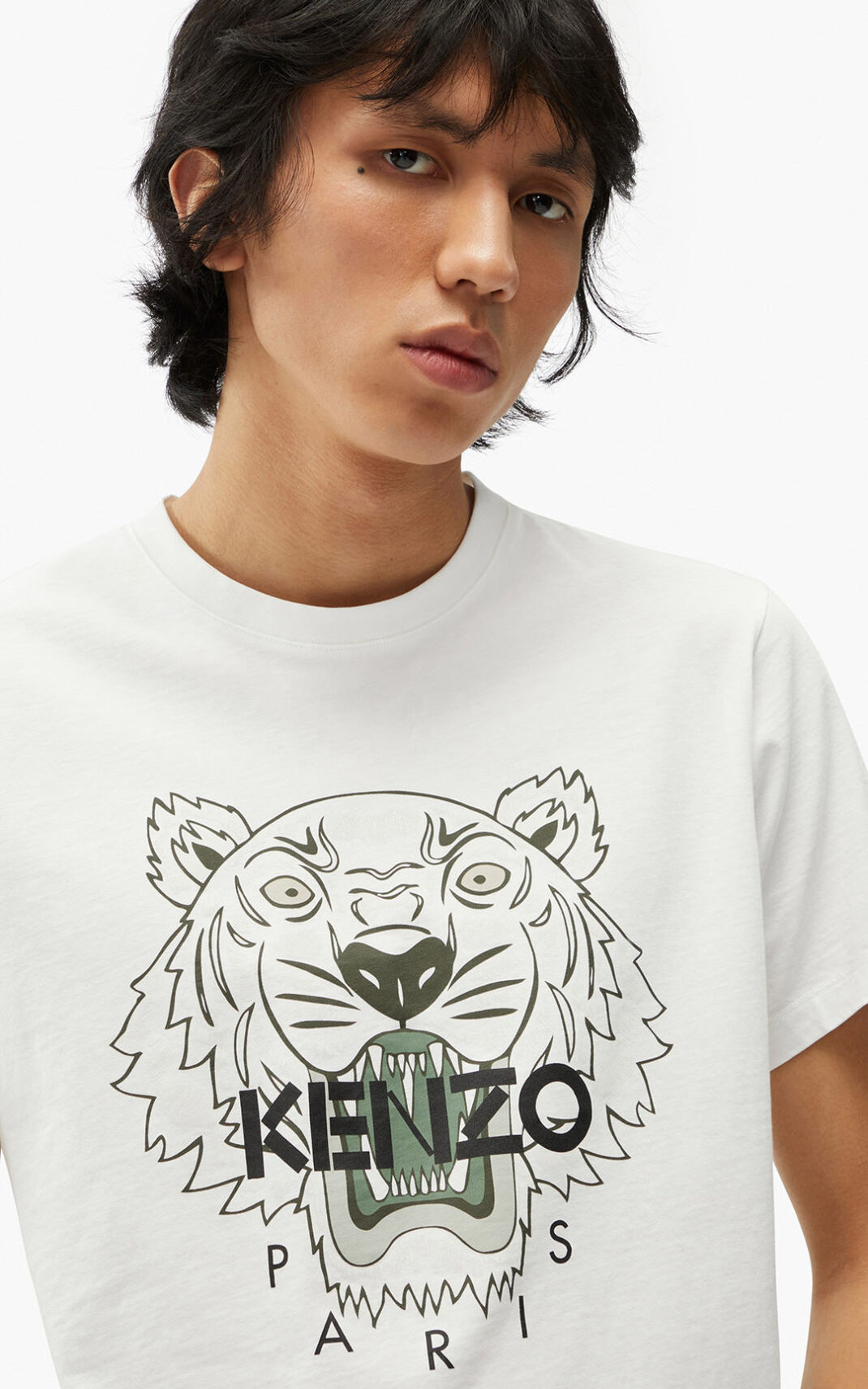 Camisetas Kenzo Tiger Hombre Blancas - SKU.4070224